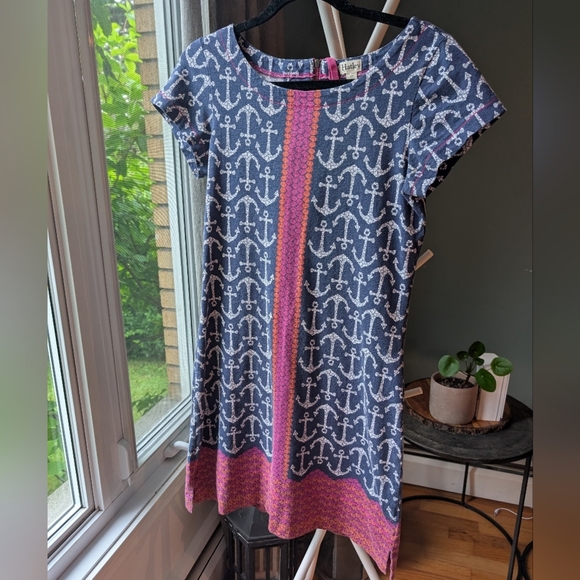 Hatley Blue and Pink Anchor Dress - Picture 1 of 4
